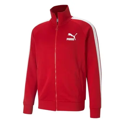 Puma ICONIC T7 TRACK JACKET Férfi pulóver, piros, méret