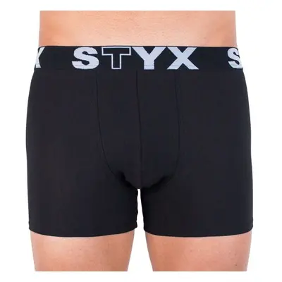 Styx MEN'S BOXERS LONG SPORTS RUBBER Férfi boxeralsó, fekete, méret