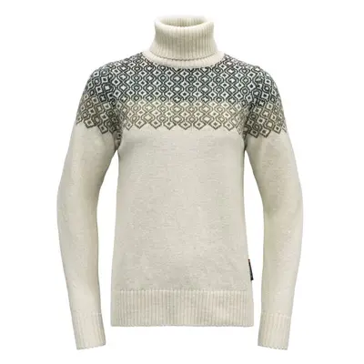 Devold SYVDE WOOL HIGH NECK Női pulóver, bézs, méret