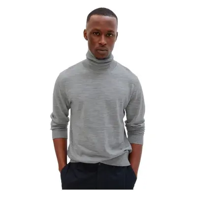 GAP MERINO TURTLENECK Férfi gyapjúpulóver, szürke, méret