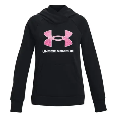 Under Armour RIVAL FLEECE BL HOODIE Lány pulóver, fekete, méret