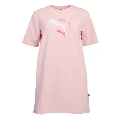 Puma ESS+ LOGO POWER TEE DRESS TR Női ruha, rózsaszín, méret