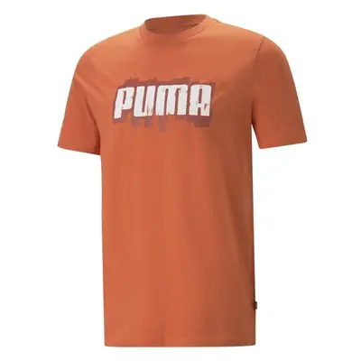 Puma GRAPHICS PUMA WORDING TEE Férfi póló, narancssárga, méret