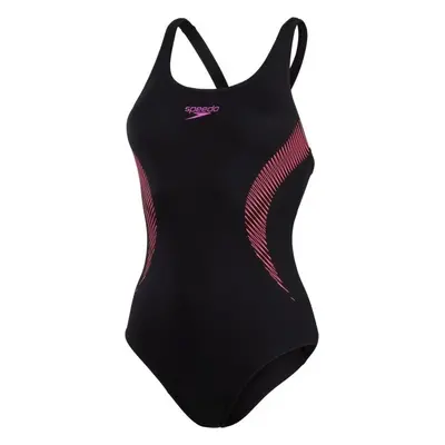 Speedo PLACEMENT MUSCLEBACK Női sport fürdőruha, fekete, méret