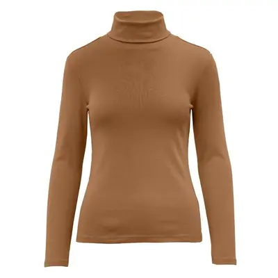 s.Oliver RL T-SHIRT LONG SLEEVE POLO NECK NOOS Felső, barna, méret