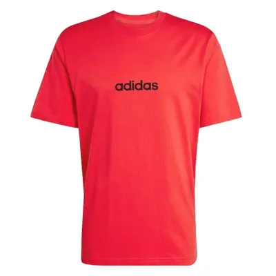 adidas ESSENTIALS LINEAR SINGLE JERSEY Férfi póló, piros, méret