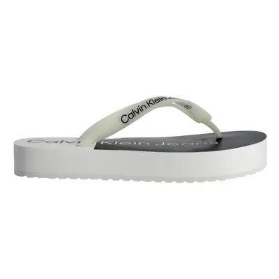 Calvin Klein BEACH SANDAL FLATFORM Női flip-flop papucs, fehér, méret