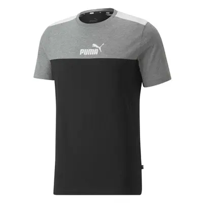 Puma ESS LOGO TEE Férfi póló, fekete, méret