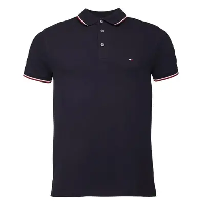 Tommy Hilfiger RWB TIPPED SLIM POLO Férfi póló, sötétkék, méret