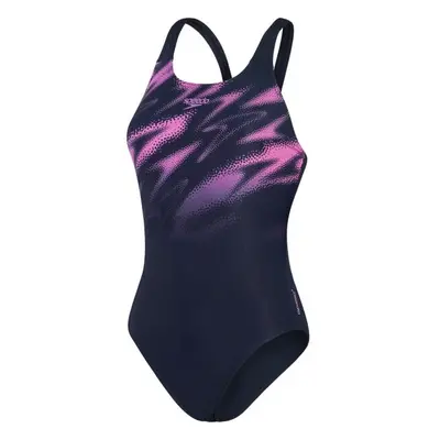 Speedo HYPERBOOM PLACEMENT MUSCLEBACK Női aerodinamikus fürdőruha, sötétkék, méret