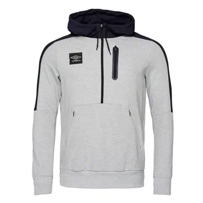 Umbro TERRACE HALF ZIP HOODIE Férfi pulóver, szürke, méret