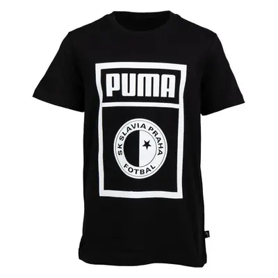 Puma SLAVIA PRAGUE GRAPHIC TEE JR Junior felső, fekete, méret