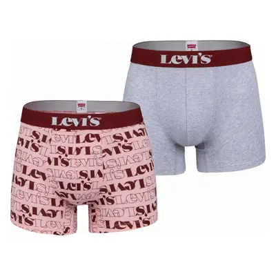 Levi's® MEN LEVIS LOGO AOP BOXER BRIEF 2P Férfi boxeralsó, rózsaszín, méret