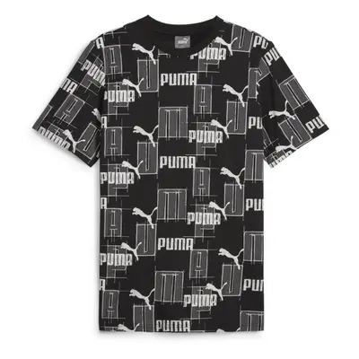 Puma ESSENTIALS + LOGO LAB AOP TEE Férfi póló, fekete, méret