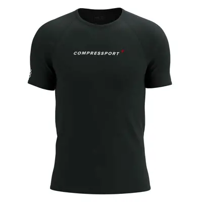 Compressport TRAINING SS LOGO TSHIRT Férfi póló edzéshez, fekete, méret