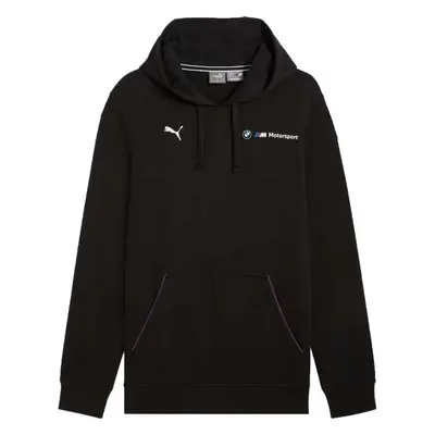 Puma BMW MOTORSPORT ESSENTIALS+ HOODIE FT Férfi pulóver, fekete, méret