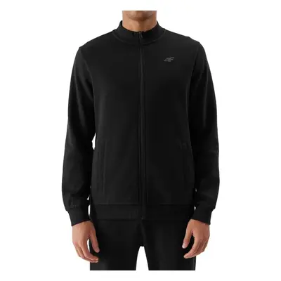 4F SWEATSHIRT FULL ZIP Férfi pulóver, fekete, méret