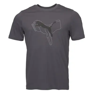 Puma ESSENTIALS + LOGO LAB TEE Férfi póló, sötétszürke, méret