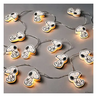 PEANUTS égősor Snoopy USB csatlakozóval, 20 LED égő