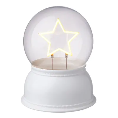 GLOW BALL dekor gömb LED fénnyel, csillag 14 cm