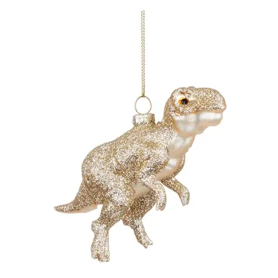 HANG ON üveg karácsonyfadísz, arany T-Rex 6 cm