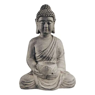 BUDDHA szobor mécsestartóval, 46 cm