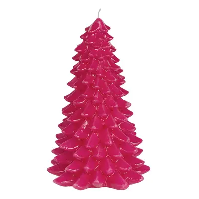 X-MAS karácsonyfa alakú gyertya 22 cm, pink