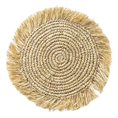 RAFFIA étkezési alátét rojtokkal, natúr Ø41cm