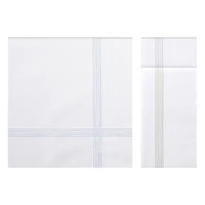 KRONOS férfi pamut zsebkendők, 6 db Fehér / White 43 x 43 cm-es