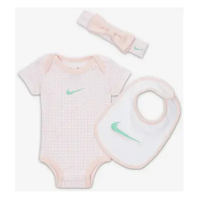 Nike pic-nike headband, bodysuit & bib 3-piece set