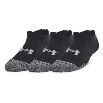 Under Armour UA Heatgear 3pk No Show Yth-BLK