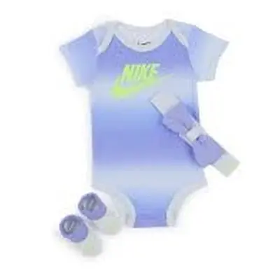 Nike ombre stripe headband, bodysuit & bib 3-piece set