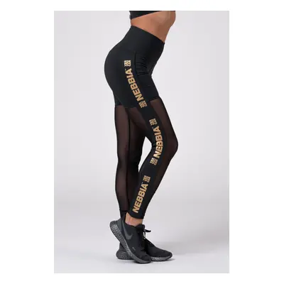 NEBBIA Gold Mesh leggings