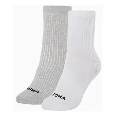 Puma women cat logo rib sock 2p