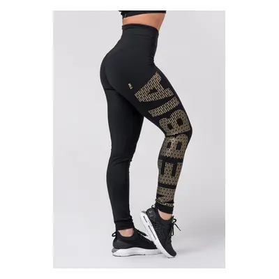 Leggings gold nebbia print