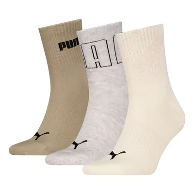 Puma unisex mesh logo short crew sock 3p