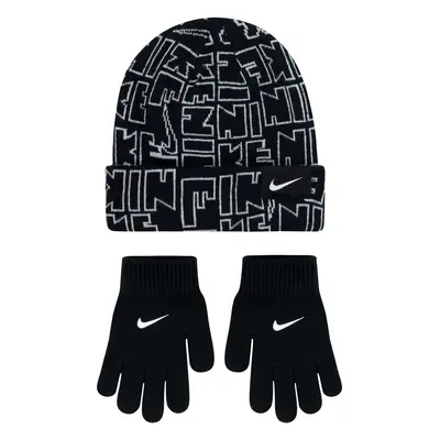 Nike nan nike aop beanie and glove