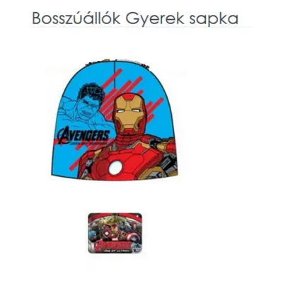 52 cm-es világoskék kötött sapka - Avengers - ÚJ