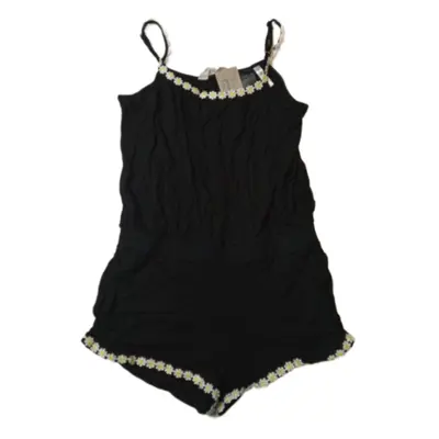 140-es fekete virágos playsuit - H&M