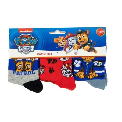 23-26-os színes mintás zoknik, 3 db egyben - Paw Patrol - ÚJ