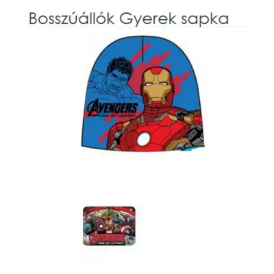 54 cm-es fejre kék kötött sapka - Avengers, Bosszúállók - ÚJ