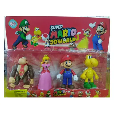 Super Mario műanyag figurák, 4 db egyben - ÚJ