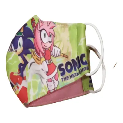 Zöld kislány szájmaszk, maszk - Sonic - ÚJ