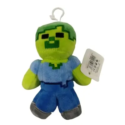 13 cm-es kék-zöld zombi püss figura, kulcstartó - Minecraft - ÚJ