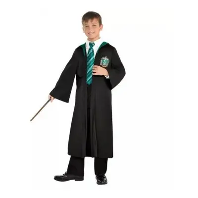 10-12 évesre Mardekár, Slytherin jelmez szett - köpeny pálcával - Harry Potter - ÚJ