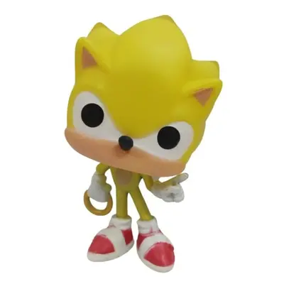 15 cm-es sárga műanyag figura - Super Sonic - Sonic - ÚJ