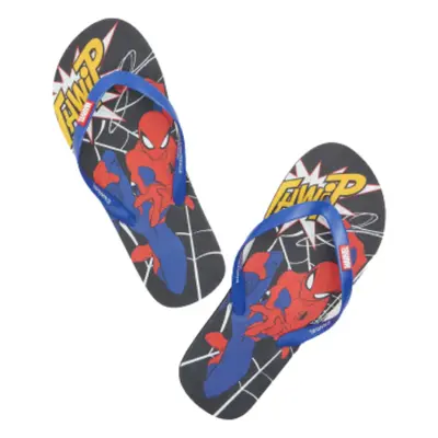 38-39-es fekete flip-flop, strandpapucs - Spiderman, Pókember - ÚJ