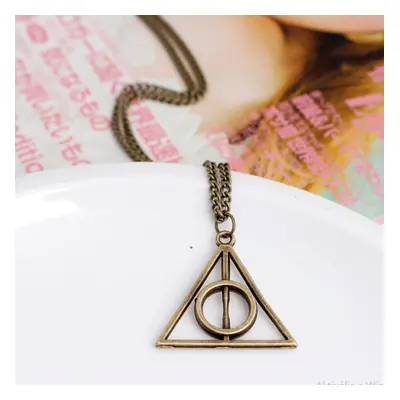 A halál ereklyéje nyaklánc, bronz színű - Deathly Hallows - Harry Potter - ÚJ