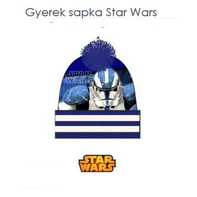 54 cm-es kék bélelt téli sapka - Star Wars - ÚJ