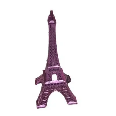 Rózsaszín Eiffel torony (fém, 7 cm)